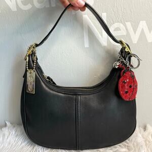 y2k COACH Vintage 2002 Legacy Top Zip West Hobo Shoulder Bag Black